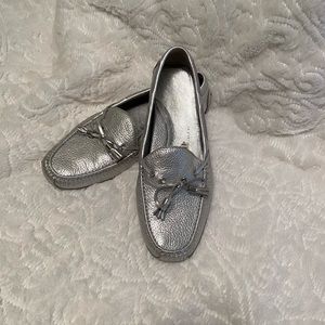 Cole Haan silver driving moc. Size 10